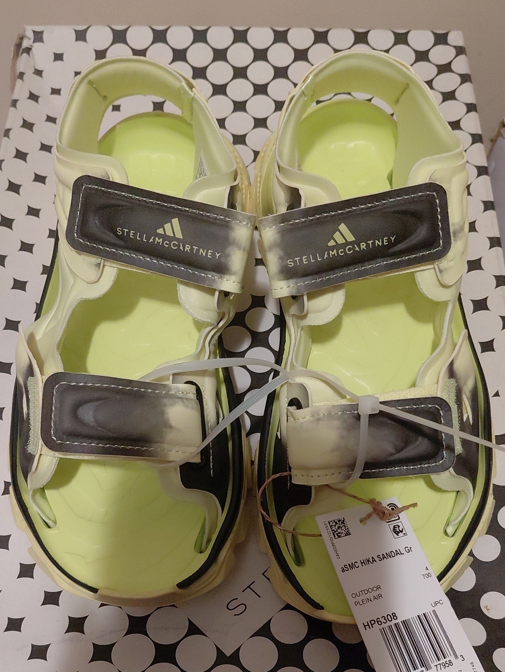 Stella McCartney Neon Yellow Sport Sandals Fits Size 6 Women